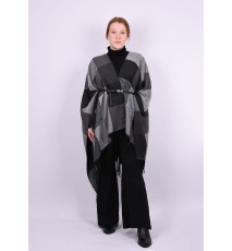 Πόντσο γυναικείο καρό